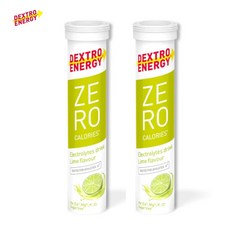 덱스트로 에너지 제로 칼로리 마그네슘 칼륨 칼슘 함유 전해질 음료 라임맛, 20정, 2개