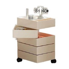 서랍장 수납 테이블 보조테이블 거실 이동식 침대 협탁 사이드, 7. 5단 에르메스오렌지(공동제작)