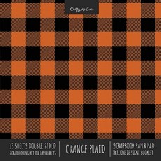 Orange Plaid Scrapbook Paper Pad 8x8 Decorative Scrapbooking Kit for Cardmaking Gifts DIY Crafts P... Paperback, Crafty as Ever, English, 9781636571621