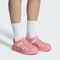 아디다스 키즈 유아 아동 주니어 슈퍼스타 샌들 핑크 JI2799 1