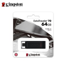金士頓 Kingston DataTraveler 70 USB-C Type-C 隨身碟，64G 128G 256G，高速傳輸，輕巧便攜, 1個, 64GB, 64GB