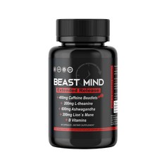 비스트 마인드 익스트림 에너지 필 400mg 600mg 아슈와간다 200mg 사자갈기, 1개