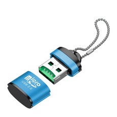 迷你小巧手機讀卡器 microSD/TF卡 車載創意便攜, 藍色, 1個, 0