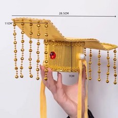 皇帝帽 創意古裝頭冠 兒童舞臺道具 生日禮物, 燙金 頭戴款皇冠, 1個