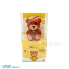 愛廚房 白閃閃熊 棕熊 蠟燭 1入 蛋糕蠟燭 慶生蠟燭 派對裝飾, 1個, 棕熊 1入