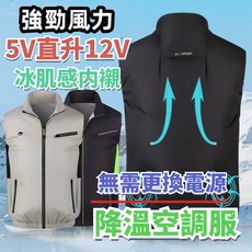 5V升12V空調服 無袖空調服 降溫空調服馬甲 電風扇背心 風扇衣 降溫服 風扇馬甲 空調服風扇外套 冰爽背心 製冷衣服