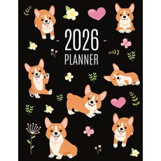 (영문도서)Corgi Planner 2026: Daily Organizer: January-December (12 Months) Beautiful Agen... Paperback, Semsoli, English, 9781965994603