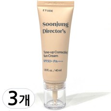 에뛰드 순정 디렉터 톤업 수정 선크림 SPF50+ PA++++, 3개, 40ml
