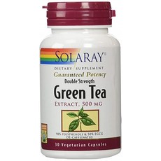 SOLARAY 綠茶萃取素食膠囊 500mg, 1個, 30 件