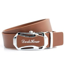 다크호스 골프 이탈리아 천연 통가죽 벨트 자동 버클 프로젝트 NO.2, 라이트브라운