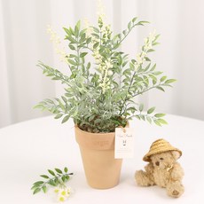 플랜테리어 조화화분 조화나무 홈카페 인테리어 인조나무 거실 개업 조화 화분, B-05 미모사, 1개