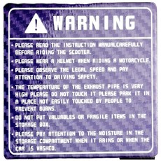 【工廠直營快速出貨】6D魔幻藍卡夢紋碳纖維警告貼片/卡夢/碳纖維/警告標語/注意牌/裝飾牌 桀諾 警告牌, 1個, 藍