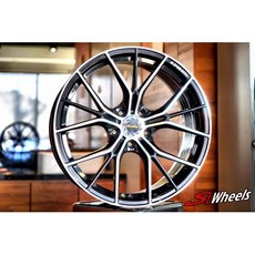 FK鋁圈 19吋 5/112 MAT22 亮黑底 車面 鋁合金輪圈 提升操控 輕量化設計, 1個