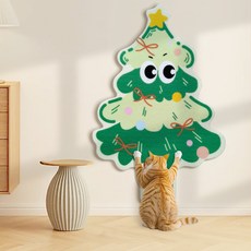 創意牆貼玉米胡蘿蔔貓抓墊耐磨耐抓不掉屑立體式貓爬貼磨爪神器, 1個, 樹-貓抓板:50*80