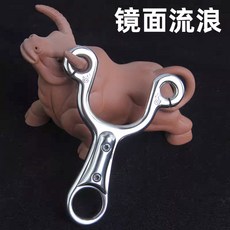 大柳浪彈弓正品440C超硬不銹鋼無定位直闆傳統流浪彈弓, 磨砂面-流浪裸弓, 1個