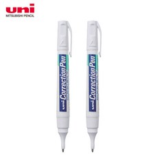 미쓰비시 UNI 유니 커렉션 수정액 Correction Pen CLP-300N 낱개 필기수정액 학용품, 2개, 8ml