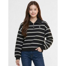 매장정품 HANGTEN 행텐 TEENS 틴즈 여아 니트라이크 스트라이프 하프 집업_100(14560-131-204-05) 14560-131-204-05 1349952