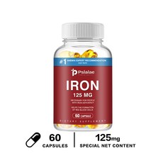 pslalale 鐵 125毫克 營養補充品, 60 CAPSULES