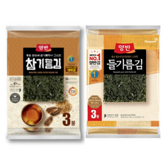 양반 들기름 + 참기름 전장김 20g, 6개