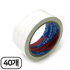 야채포장 테이프 비닐봉합기 전용 강력 접착 테이프 12mm, 흰색 40개