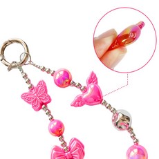 아리포유 엔젤하트날개 비즈 10p 하트비즈, 레드