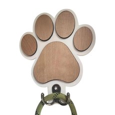 나무 발톱으로 인쇄된 벽 후크 광택 마감 수제 수건 옷걸이 침실과 욕실 장식에 사용, 01 White, 1개