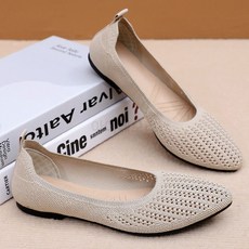 여성 캐주얼화 부드러운 밑창 데일리 통기성 좋은 메쉬 로퍼 뾰족한 앞코 편안한 착용감 다양한 연령대 활용 스타일리시한 디자인