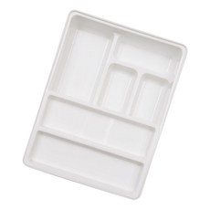 루로아 수저 정리함 다용도 서랍 슬라이드 보관대, 1개, 그린