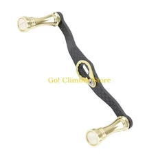 Q84C 낚시 릴 핸들 알루미늄 베이트 캐스트 손잡이 파워, 04 Tea golden color, 01 China Mainland