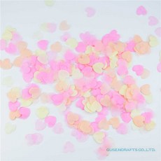DIY 프로세스 하트 모양 종이 환경 보호 꽃 꽃잎 웨딩 파티 장식 흩어진 색종이 1500 개/팩, Heart Paper Confetti, Mixed 12