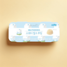 풍림식품 스위디 밀크 푸딩 90g x 2개입 2팩 디저트 부드러운, 2개, 180g