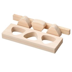 日本製 木製三角飯糰模具，廚房好幫手，一次製作三個, 1個