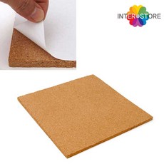 인터스토어 접착식 코르크보드 코르크판 코르크 게시판 300x300mmx10mm