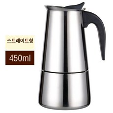 모카포트 비알레티 인덕션 플레이트 커피 2컵, 스트레이트 배 450ml, 1개, 1L