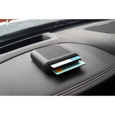 차량카드꽂이 자동차카드홀더 차량용, 가죽-브라운