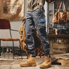 튼튼한 카고 밀리터리 워크웨어 팬츠, 1개, 688 그레이 여름용얇은