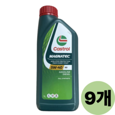 Castrol 캐스트롤 마그네틱 SQ C3 5W40 합성엔진오일, 5W-40, 9개, 1L
