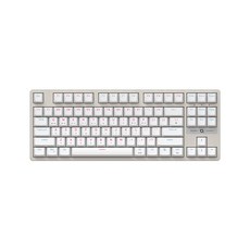 COX CK480 교체축 게이밍 기계식 텐키리스 키보드, 갈축, 화이트