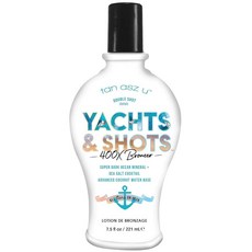 Tan Asz U Yachts & Shots Tanning Lotion 400X Double Shot Bronzer Super Dark Ocean Mineral & Sea