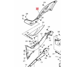 XMAX X-MAX 300 原廠 坐墊下側蓋 關刀 B74-F1711-00 B74-F1721-00, 右亮黑 B74-F1721-00-P3, 1個
