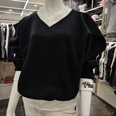 파사디NC 골프 여성 겨울 V넥 볼륨소매 TP P23WTP153M