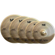 사일런트 심벌 드럼 4피스 약한 구멍 뚫린 연습용 저소음, 1개