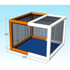 드론 축구 경기장 에어바운스 비행 레이싱 대결 장애물 프레임, 오렌지 화이트 4x4x3m (에어 펌프)