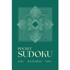 포켓 스도쿠 - 쉬운 200 퍼즐: 미니 책 컴팩트하고 여행 친화적인 A6 사이즈 에스테틱하고 예쁜 침착한 순간, 기본