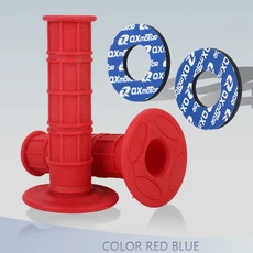 오토바이 핸들 그립 도넛 세트 자전거 모토크로스 더트 피트 KTM CR XR YZ WR RM KLX 22mm 24mm, 13 Red Blue