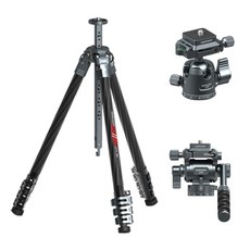 주닉스 LYQ3 카본 삼각대 유압식 핸들 볼헤드 전문가용 경량 삼각대 브이로그 유튜브 여행 촬영, 옵션1-볼헤드형, 1개