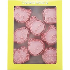 Mian Xiao Xin 비스킷 몰드 베이킹 쿠키스탬프 세트 MX001, 동물 캐릭터 A, 1개