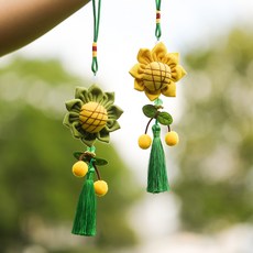 向日葵掛件 敎師節禮物 仿真花束掛件 房間掛飾 居家掛飾 青春活力恩師禮物, (2個)希望+指引_向日葵掛件