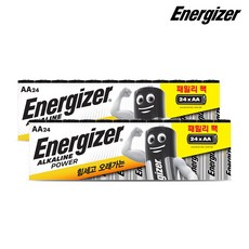 에너자이저 알카라인 건전지 패밀리팩 AA 24입x2개 ( 48입), 2개, 24개입
