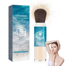Mineral Face 자외선 차단 세팅 파우더 라스팅 오일 컨트롤 경량 파우더 차단제 SPF50+ 포함 모든 피부 타입용 메이크업 루즈 방수 브러시, Mineral Face 자외선 차단 세팅 파우더, 라스, 1개